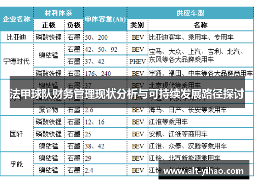 法甲球队财务管理现状分析与可持续发展路径探讨